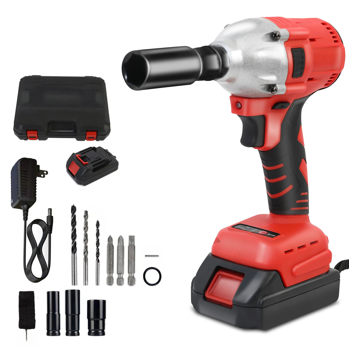 Cordless Brushless Impact Wrench 20V High Torque Kit