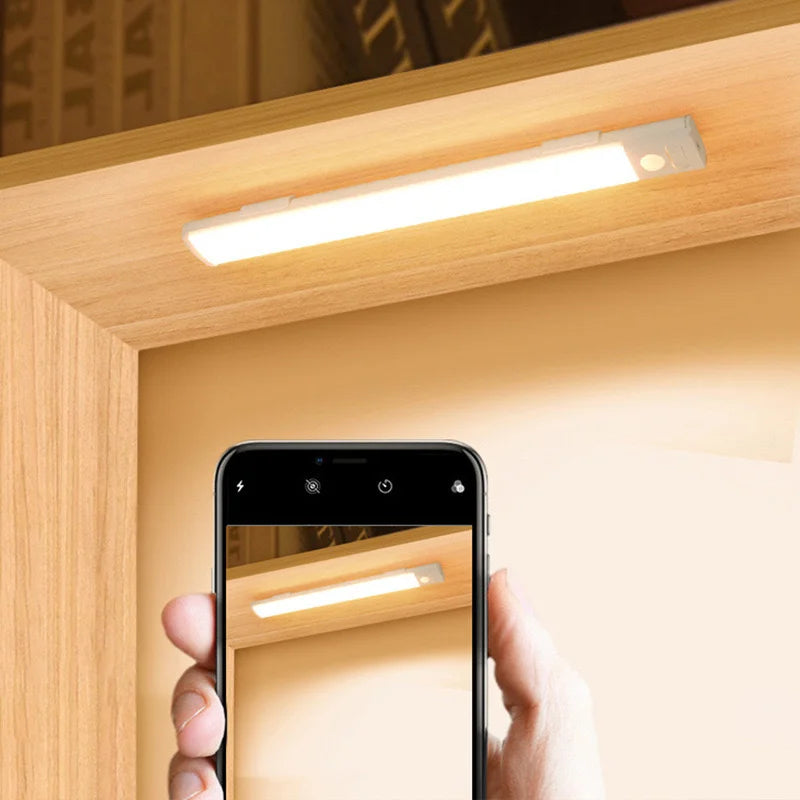 Wireless Rechargeable LED Motion Sensor Cabinet Light For Closet Kitchen