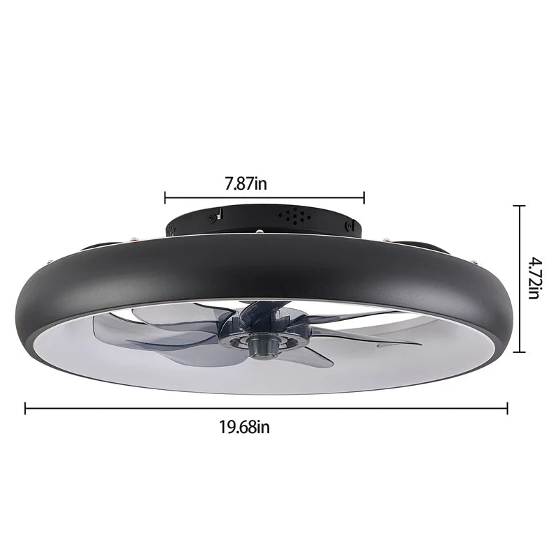 GreeLustr Modern Ceiling Fan Fandelier With 7 LED Heads Indoor