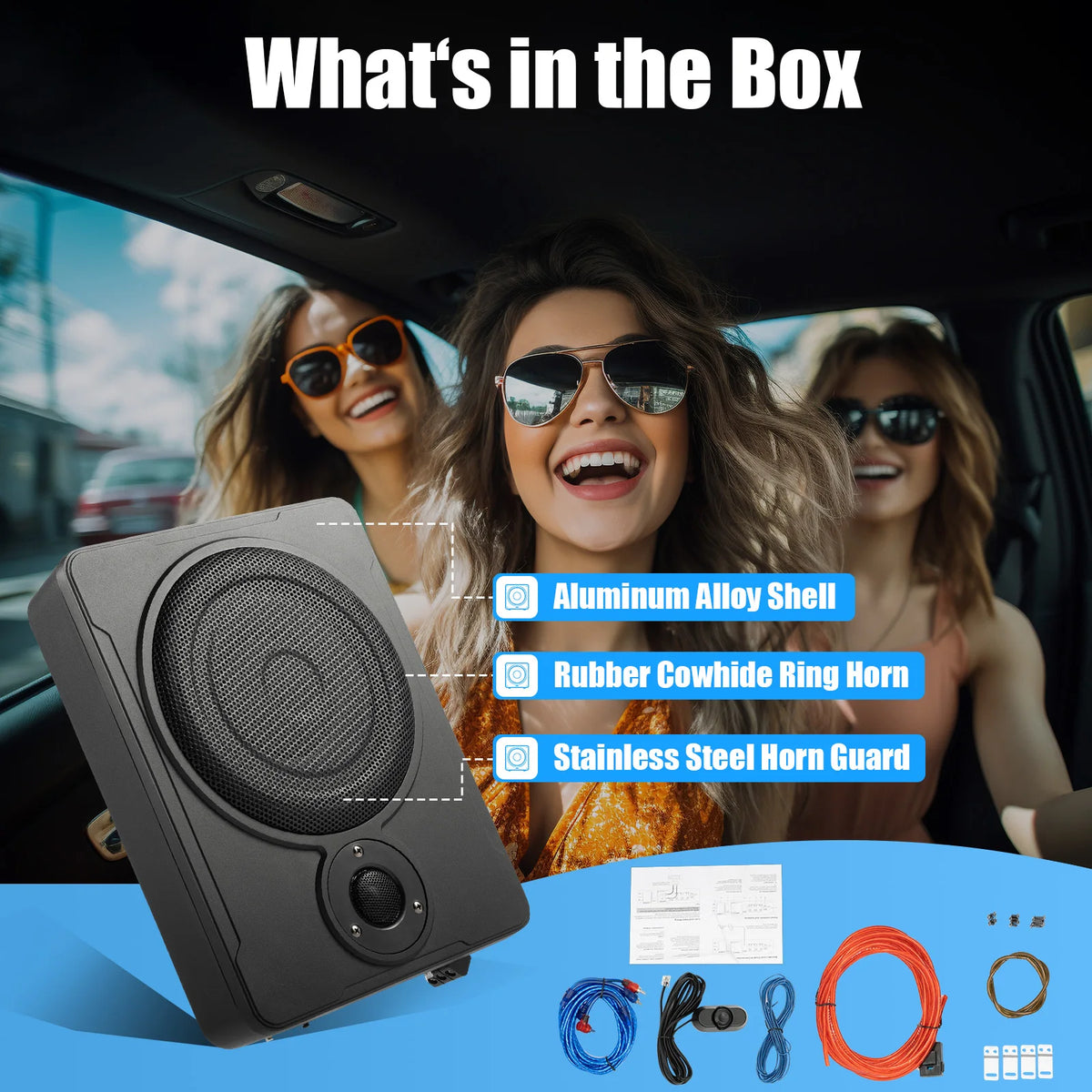 Under Seat Active Subwoofer 200W With Built In Amplifier