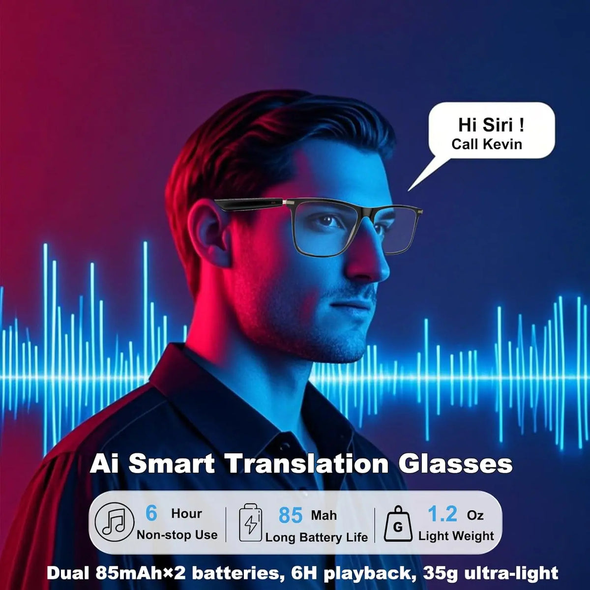 Giinova AI Translation Smart Glasses Real Time Language Translation