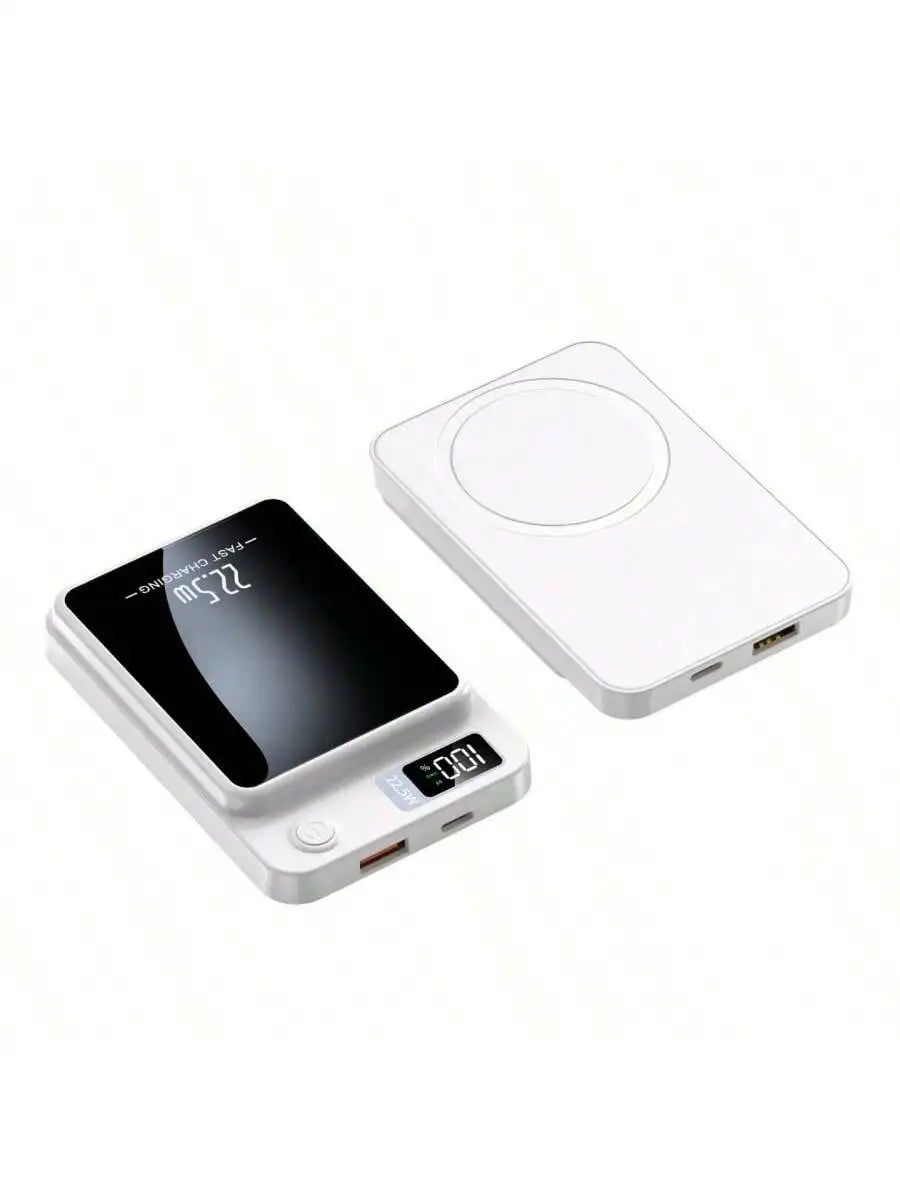 Portable Magnetic 10000mAh Wireless Power Bank LED Display