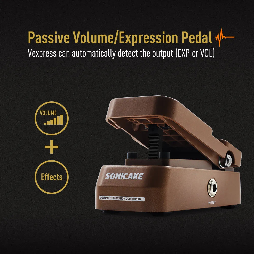SONICAKE Vexpress Passive Volume Expression Pedal for Guitar