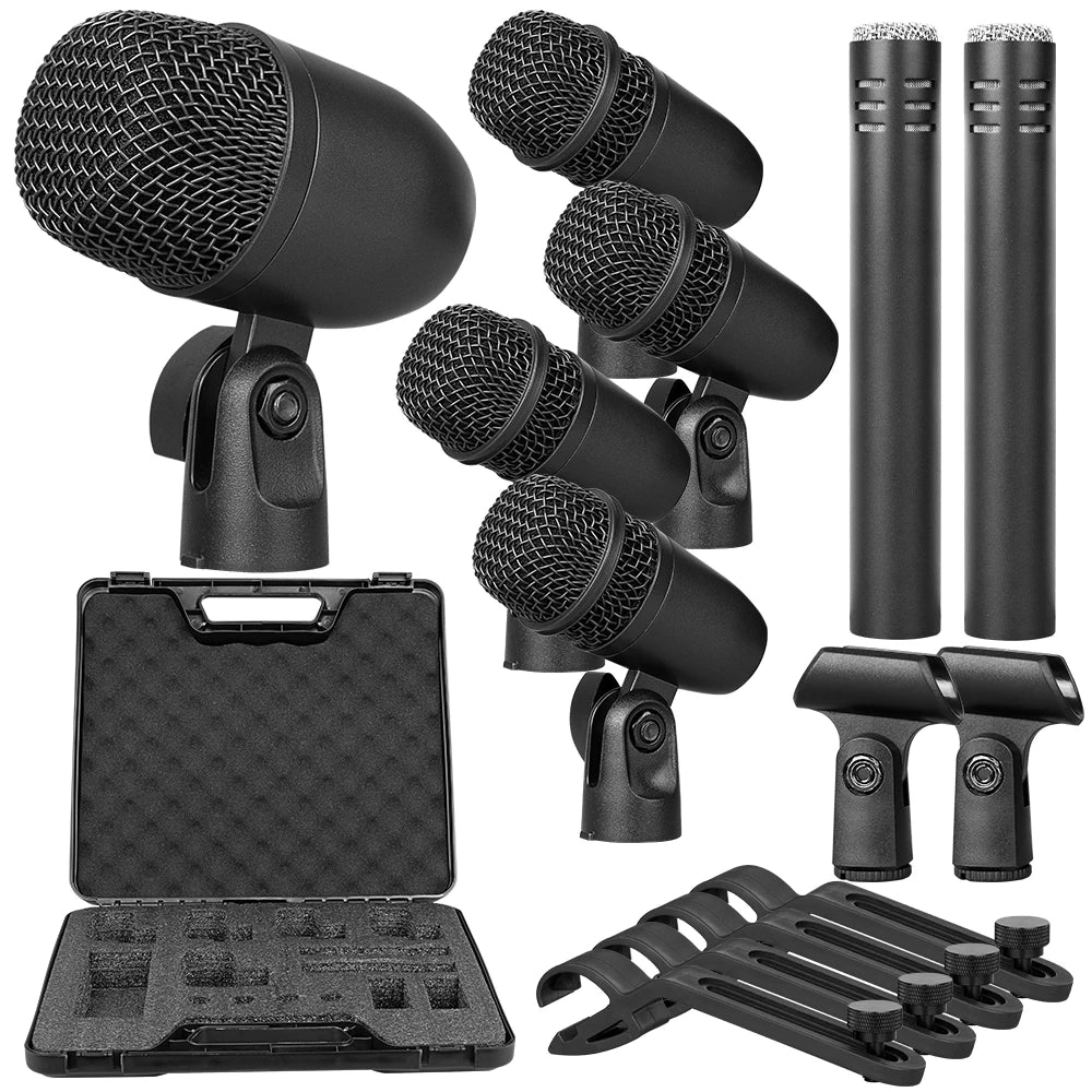 Depusheng Wired Dynamic Drum Microphone Kit For Studio Recording