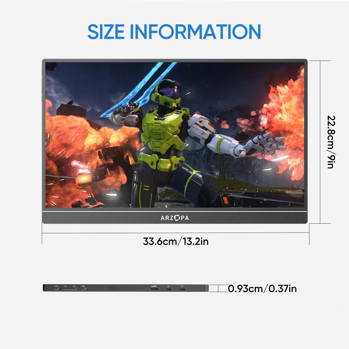 ARZOPA Portable Gaming Monitor 144Hz IPS FHD Second Screen