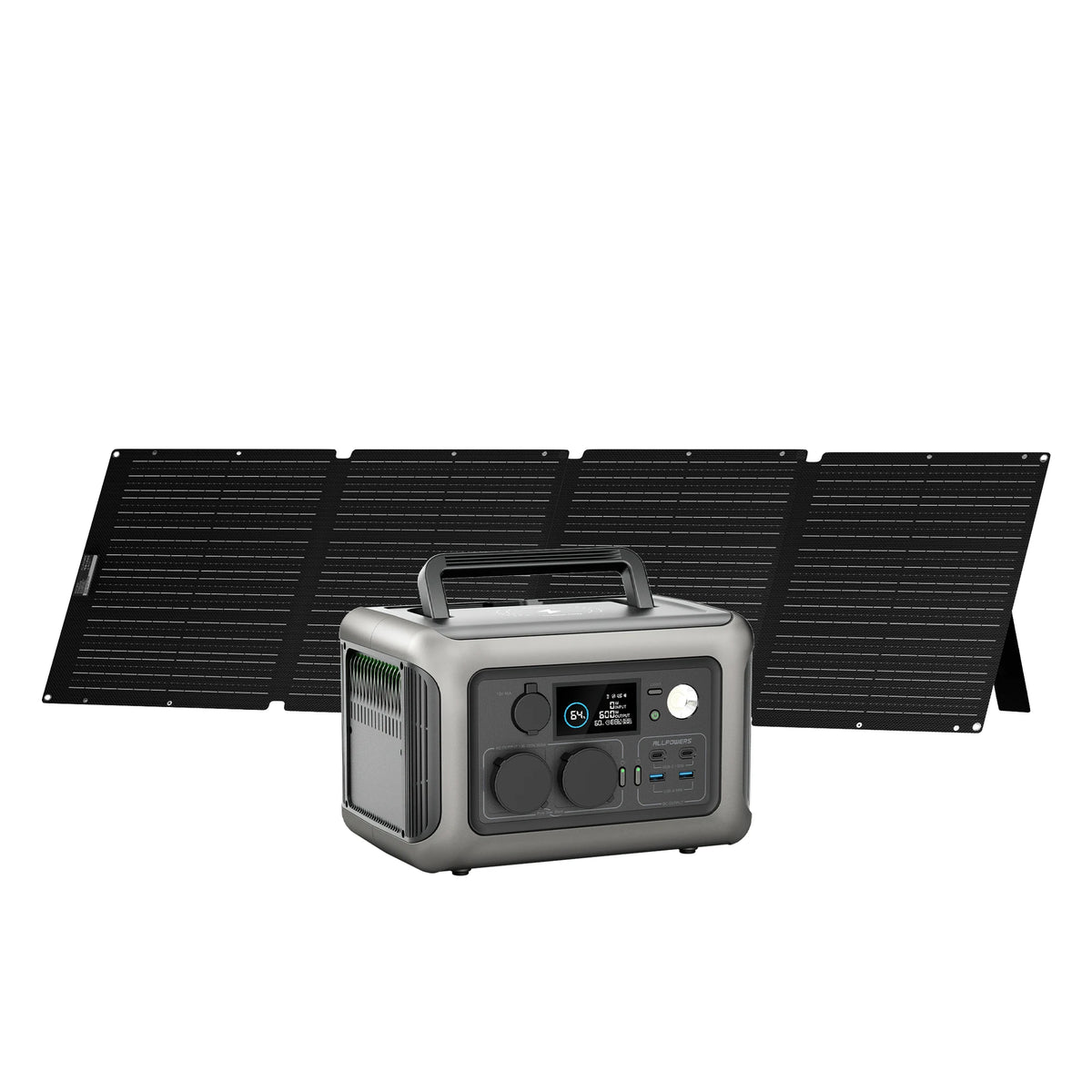 ALLPOWERS R600 Power Station 299Wh 600W Solar Generator With SP033 Panel