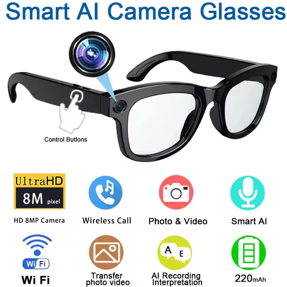 SENBONO Smart Glasses With AI Translator And 8MP 4K Camera