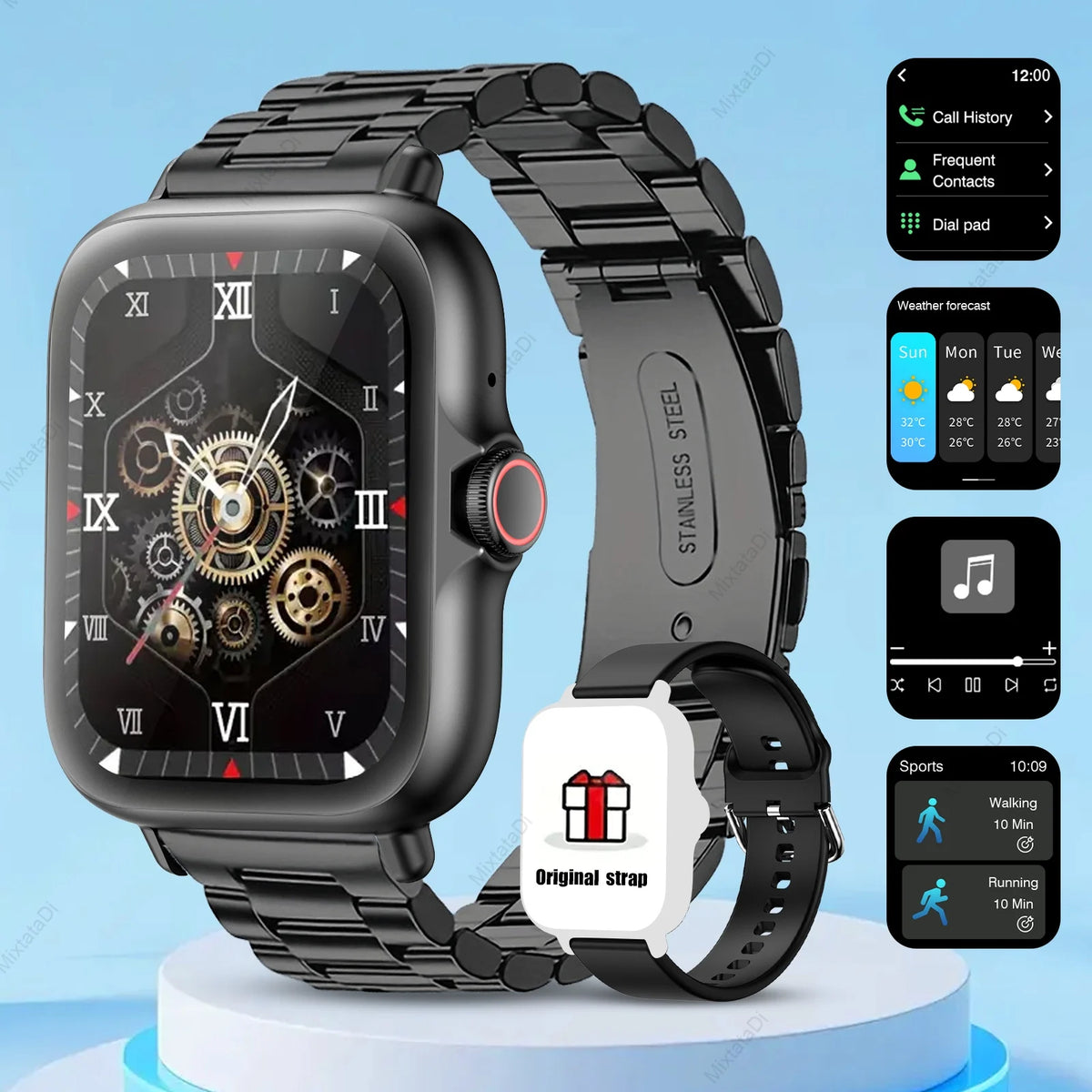 Smartwatch With Sleep Monitoring Pedometer And Alerts For iPhone Android