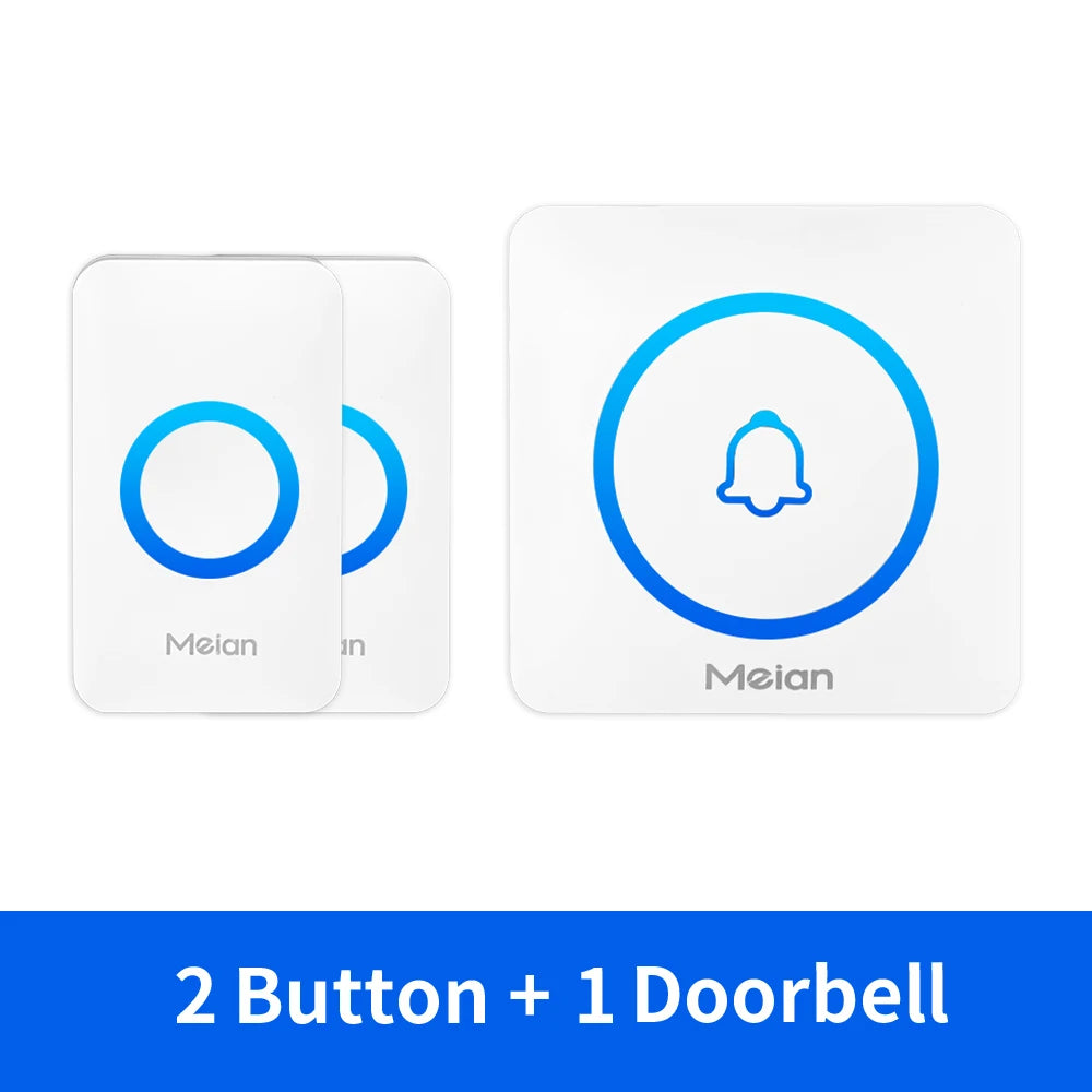 Meian Smart Home Doorbell Wireless IP65 Waterproof Chime Kit