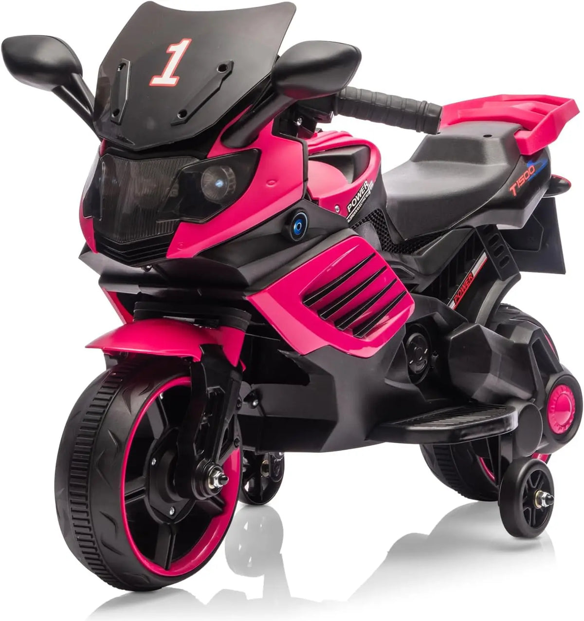 HiMISS 6V Kids Motorcycle Ride On With Training Wheels