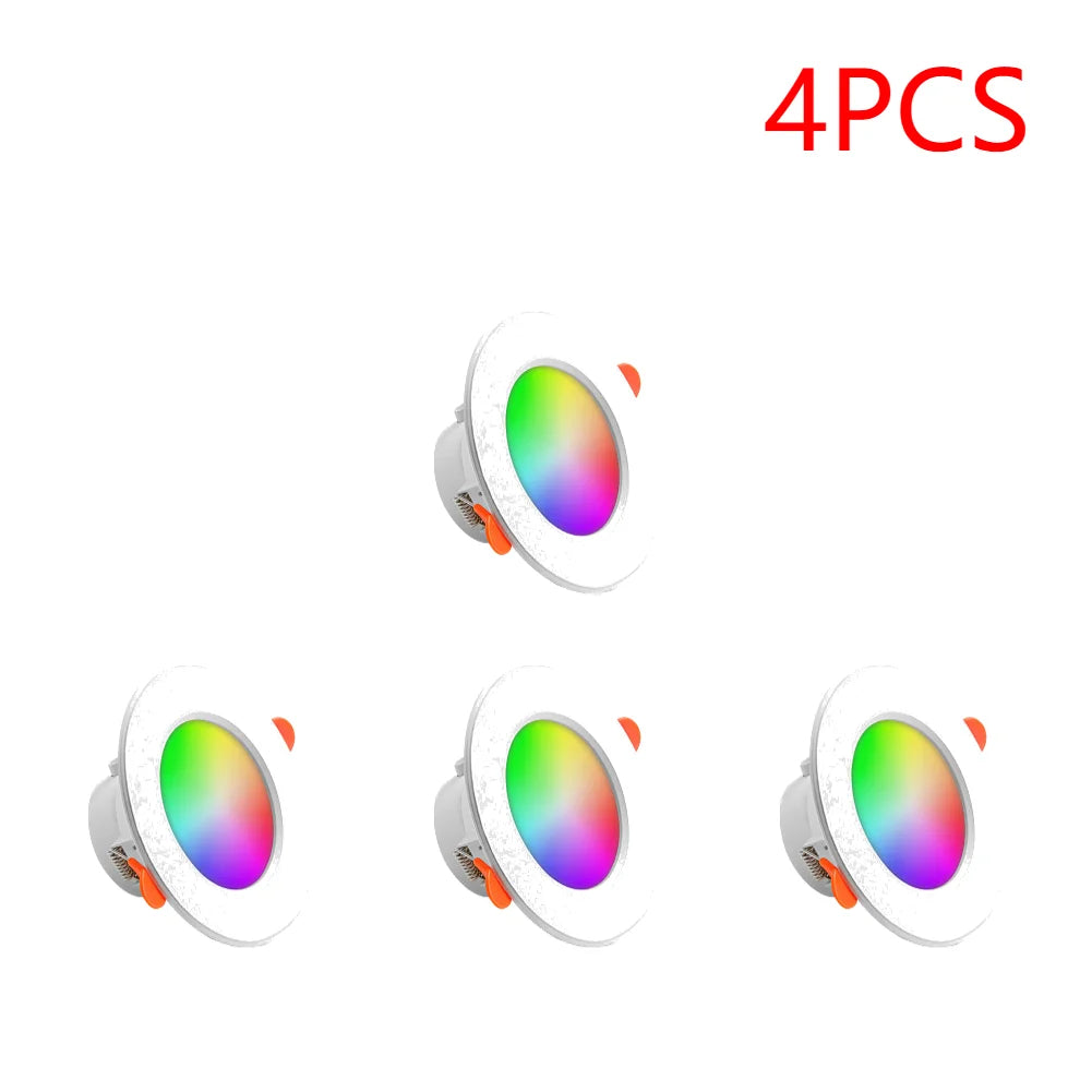 APWIKOGER 10W Smart LED Downlight RGB CCT Bluetooth Ceiling Lamp