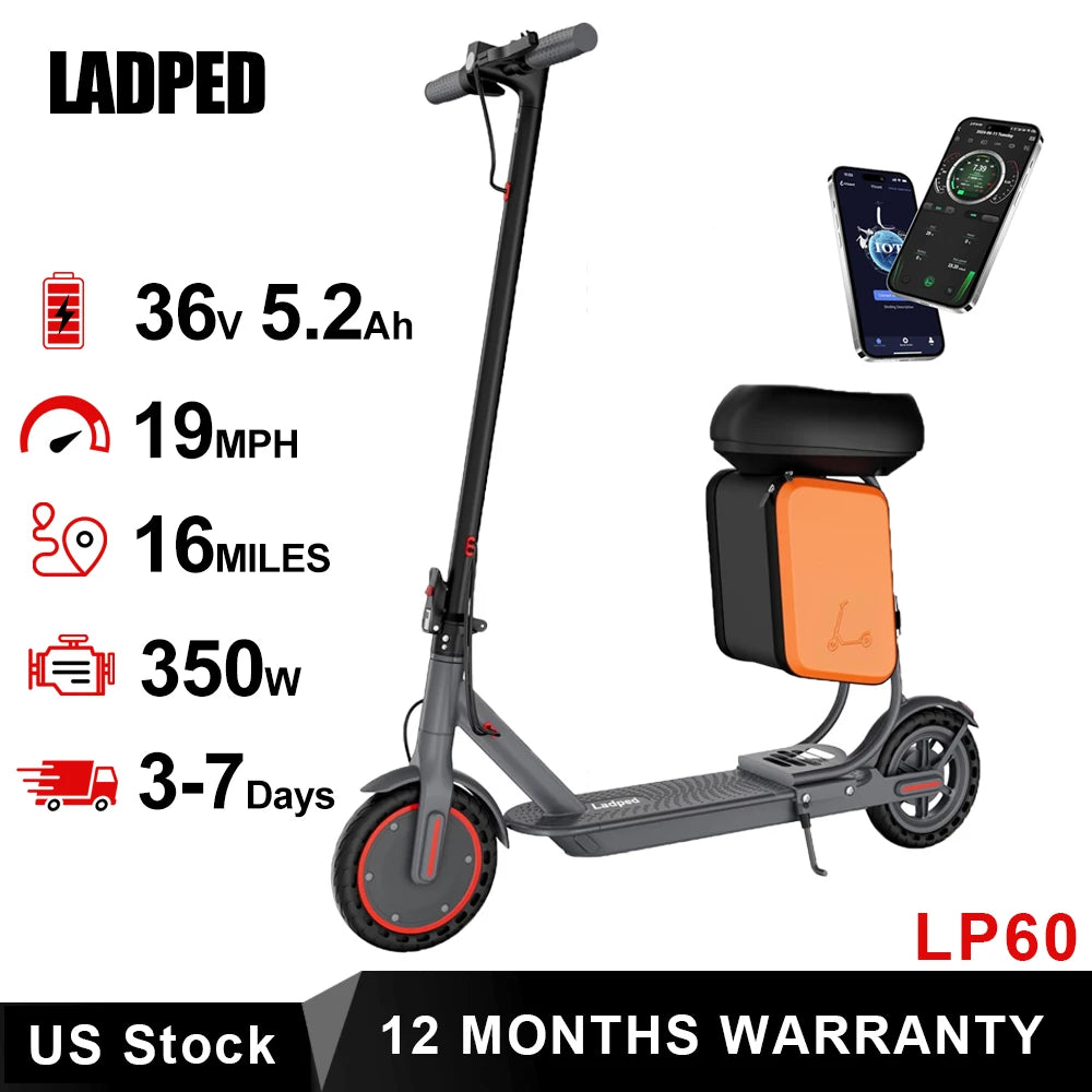 Ladped LP60 Foldable Electric Scooter 16 Mile Range 350W Motor