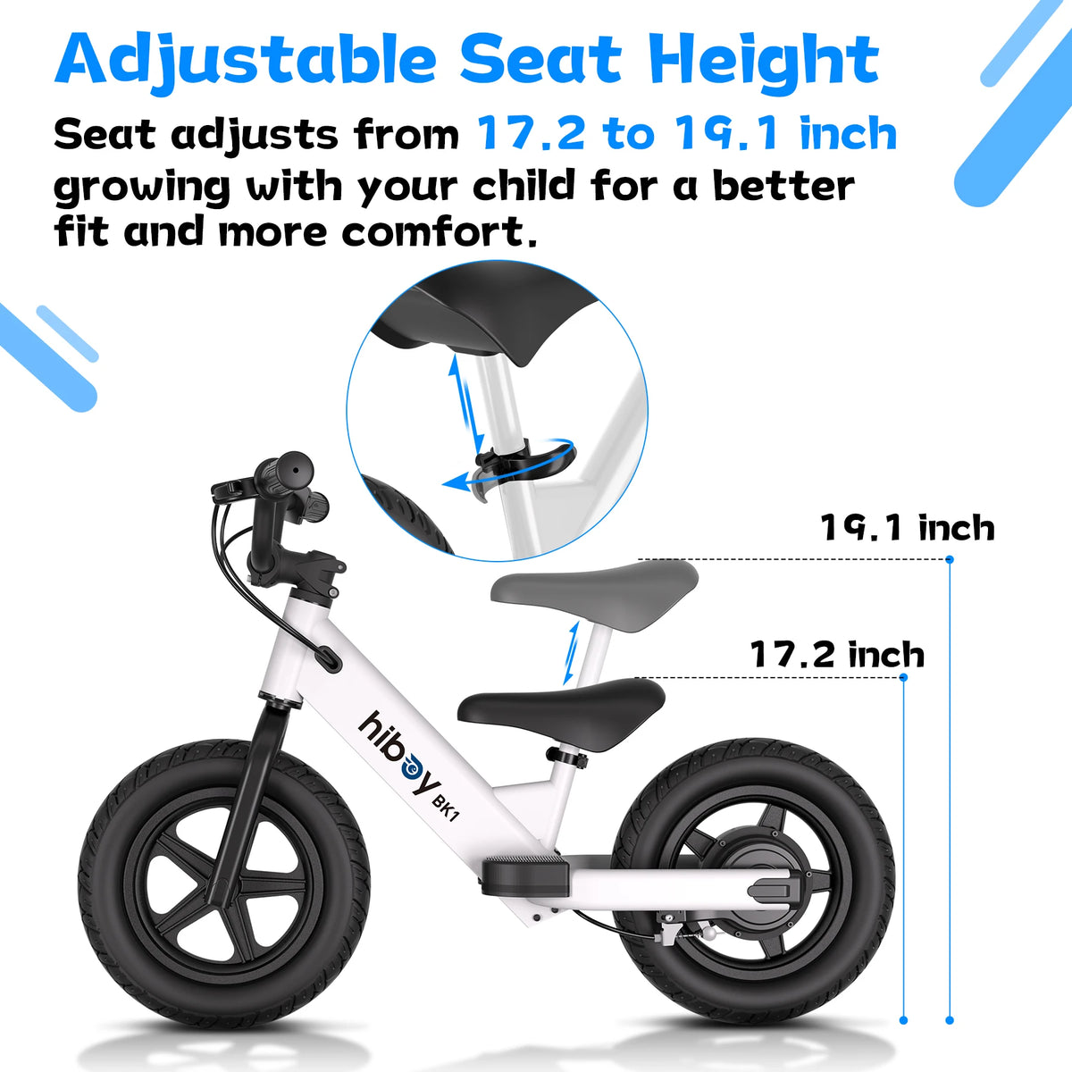 HIBOY BK1 Electric Balance Bike for Kids 3-5 Safe Durable
