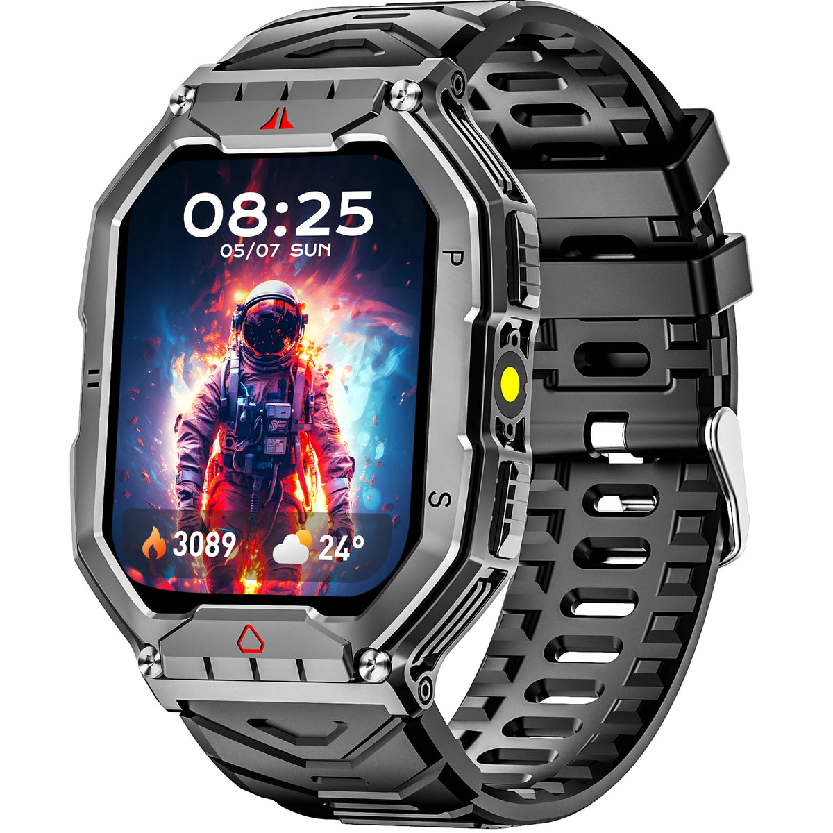 AMOLED Smartwatch With GPS Heart Rate Blood Oxygen Monitor