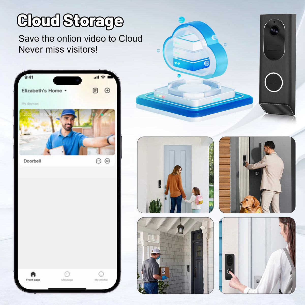 AEEZO-US S7 1080P Wireless Video Doorbell With Motion Detection