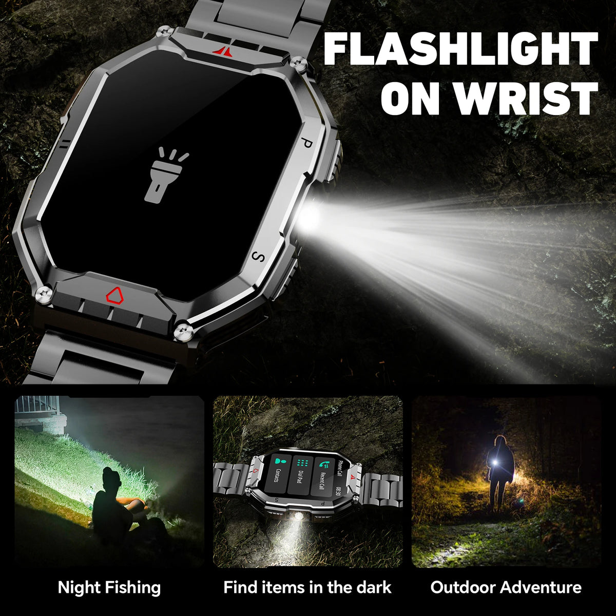AMOLED Smartwatch With GPS Heart Rate Blood Oxygen Monitor