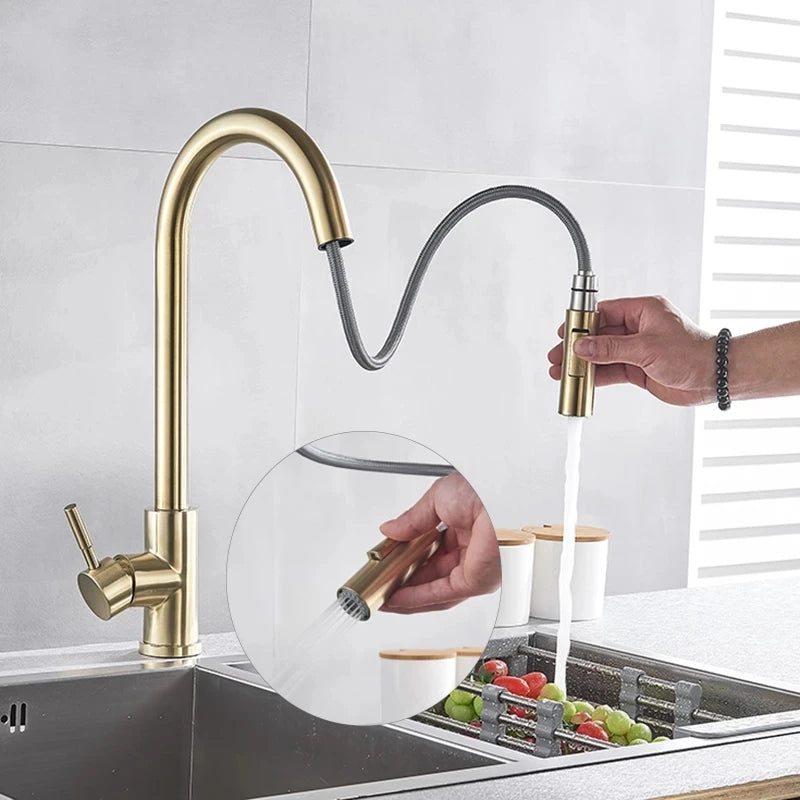 ALENARTWATER Sensor Kitchen Faucet With Pull Out Spout