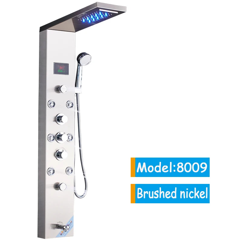 Onyzpily LED Shower Panel Tower System Wall Mounted Mixer Tap