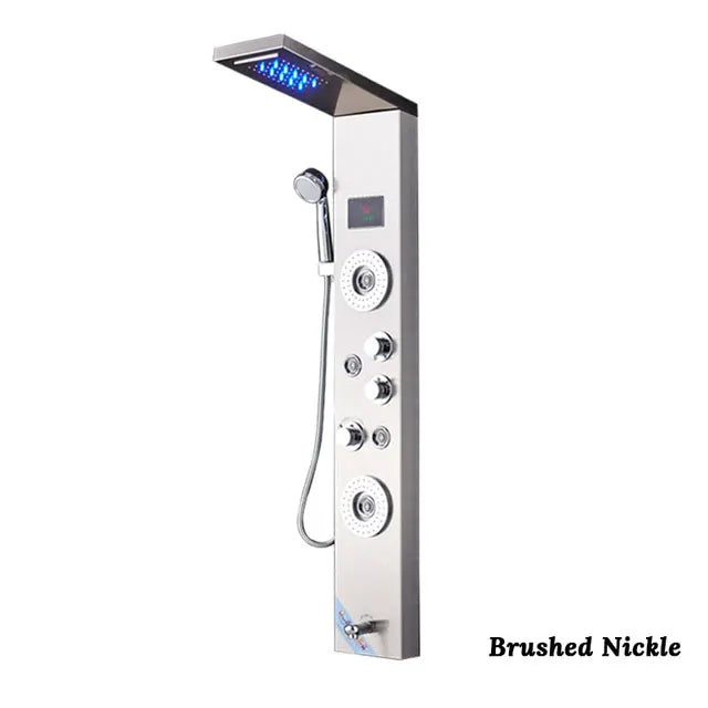 Onyzpily LED Shower Panel Tower System Wall Mounted Mixer Tap