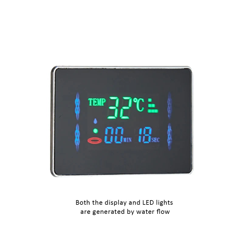 Senlesen LED Light Shower Panel Waterfall Rain Digital Display System