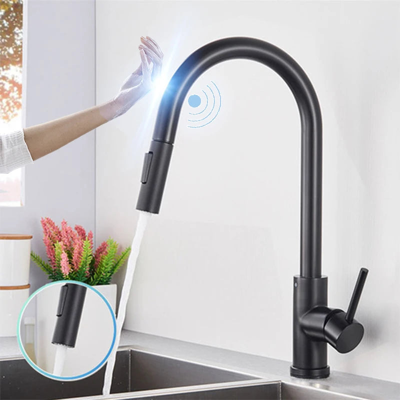 ALENARTWATER Sensor Kitchen Faucet With Pull Out Spout