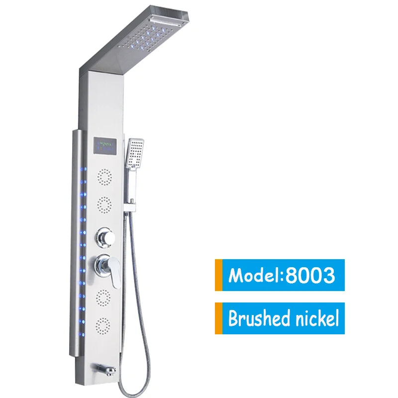 Onyzpily LED Shower Panel Tower System Wall Mounted Mixer Tap