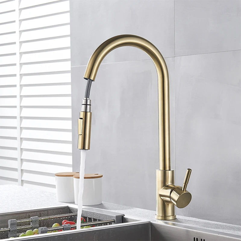 ALENARTWATER Sensor Kitchen Faucet With Pull Out Spout