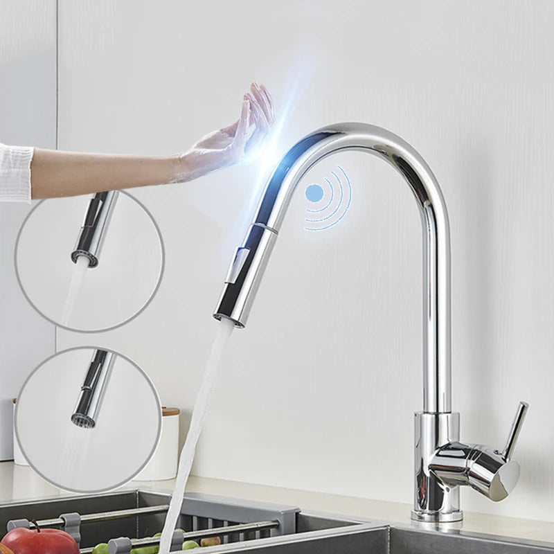 ALENARTWATER Sensor Kitchen Faucet With Pull Out Spout