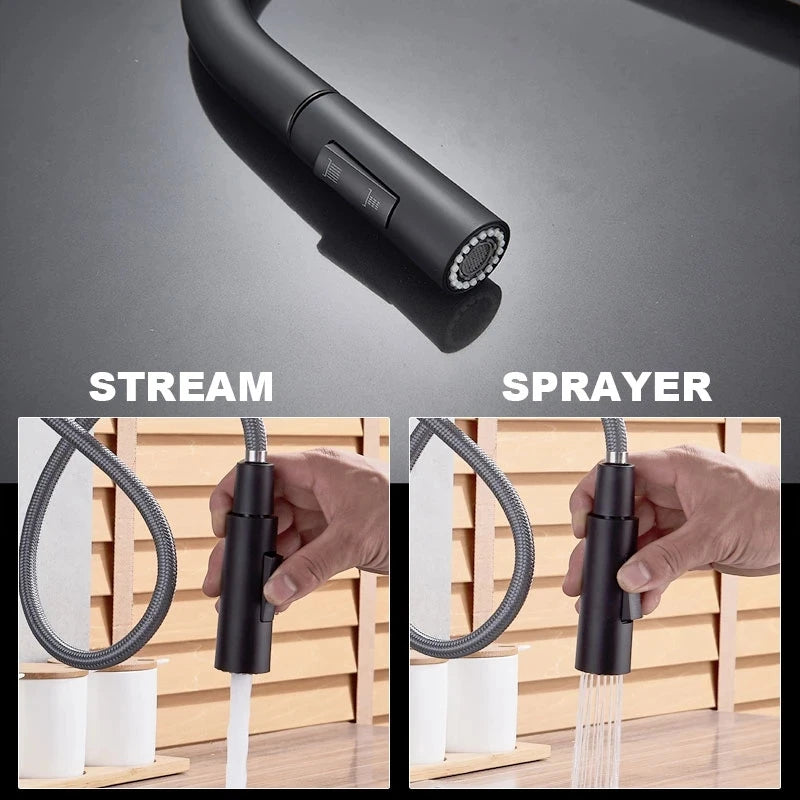 ALENARTWATER Sensor Kitchen Faucet With Pull Out Spout