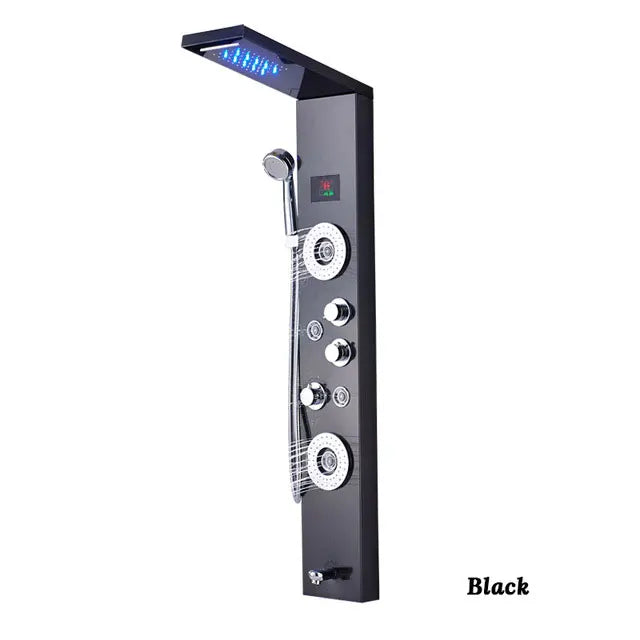Onyzpily LED Shower Panel Tower System Wall Mounted Mixer Tap