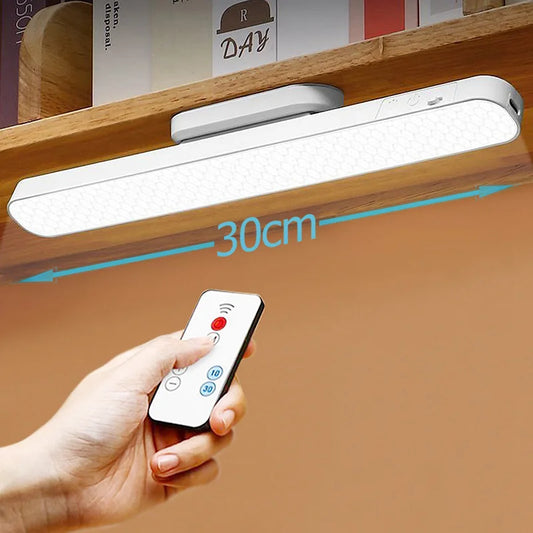 Remote LED Desk Lamp Magnetic Hanging Night Light USB Rechargeable Reading Light