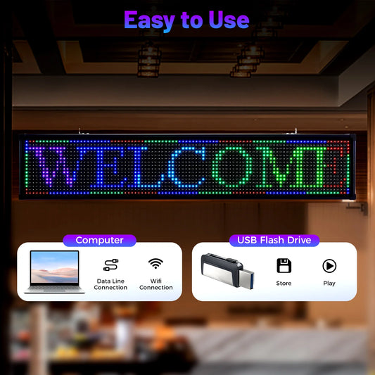 Led Scrolling Sign Board Programmable Digital Advertising Display
