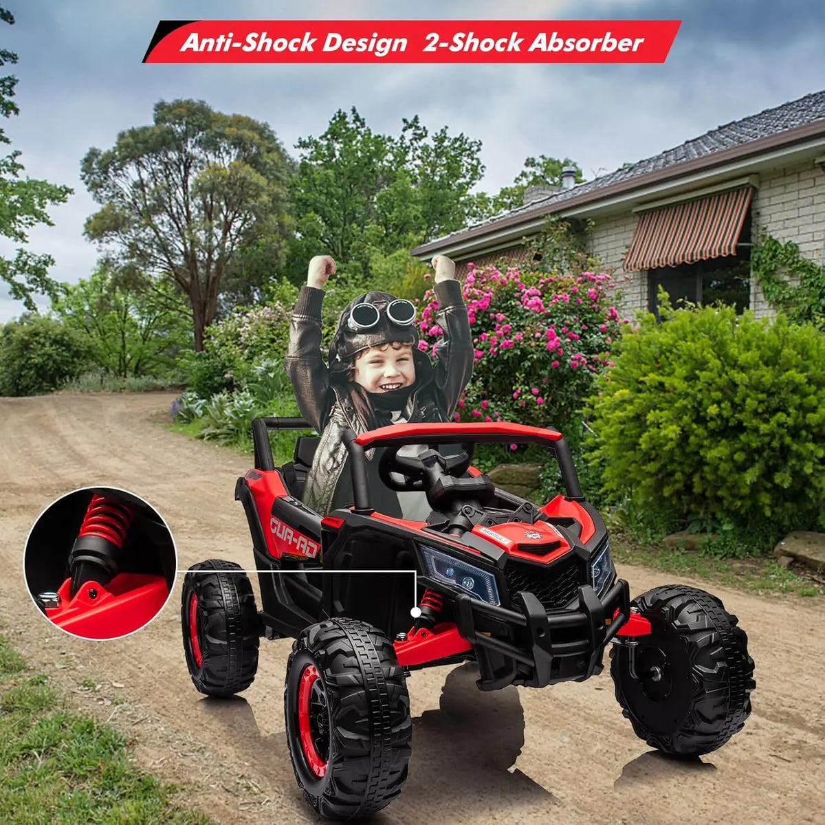 24V Kids Ride On UTV With Remote Control 200W Motors LED Lights