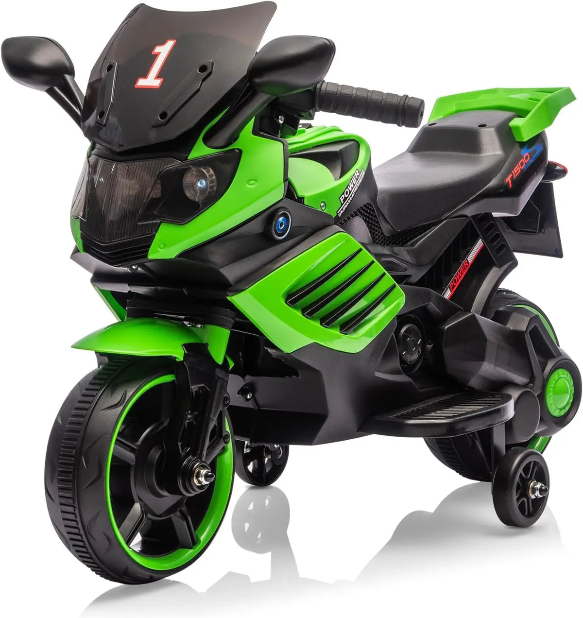HiMISS 6V Kids Motorcycle Ride On With Training Wheels
