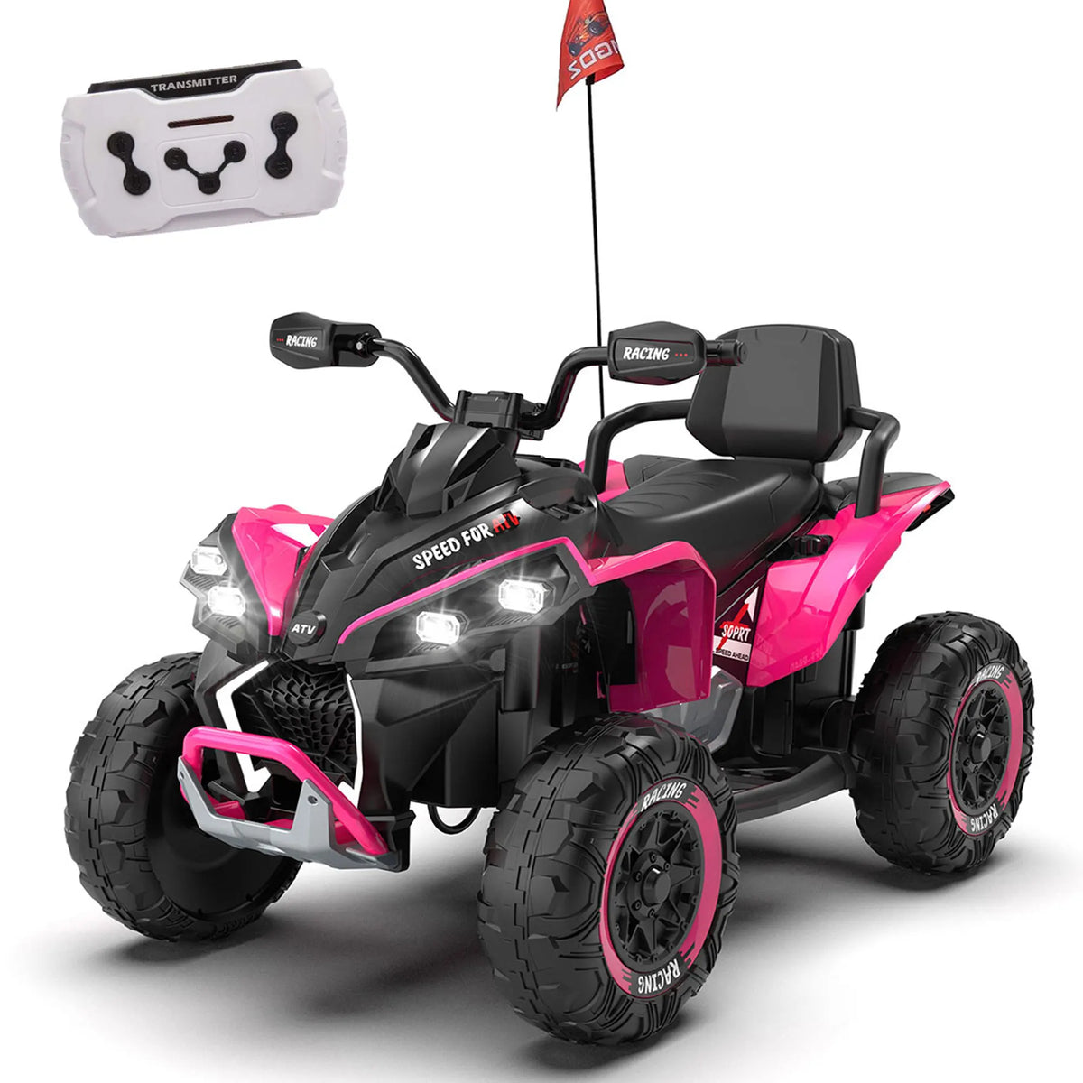 Kids 24V Ride On ATV With Remote And Bluetooth Music