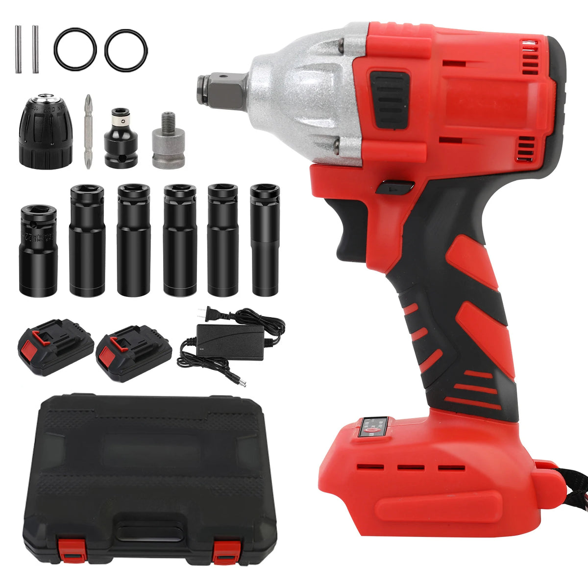 Cordless Brushless Impact Wrench 20V High Torque Kit