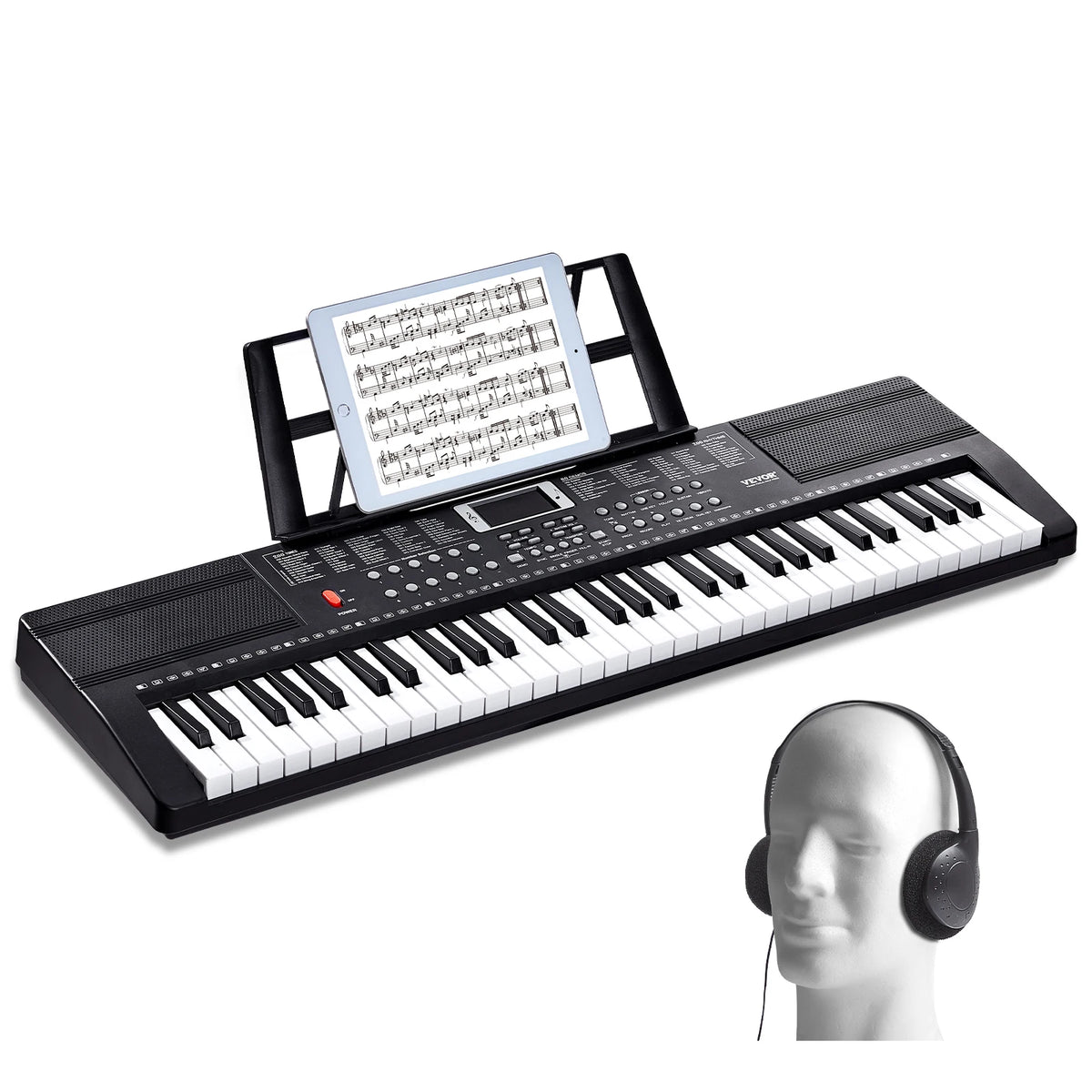 61 Key Portable Keyboard Piano 600 Tones And 500 Rhythms