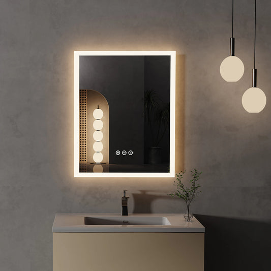 Wisfor LED Lighted Bathroom Mirror With Antifog Memory Function