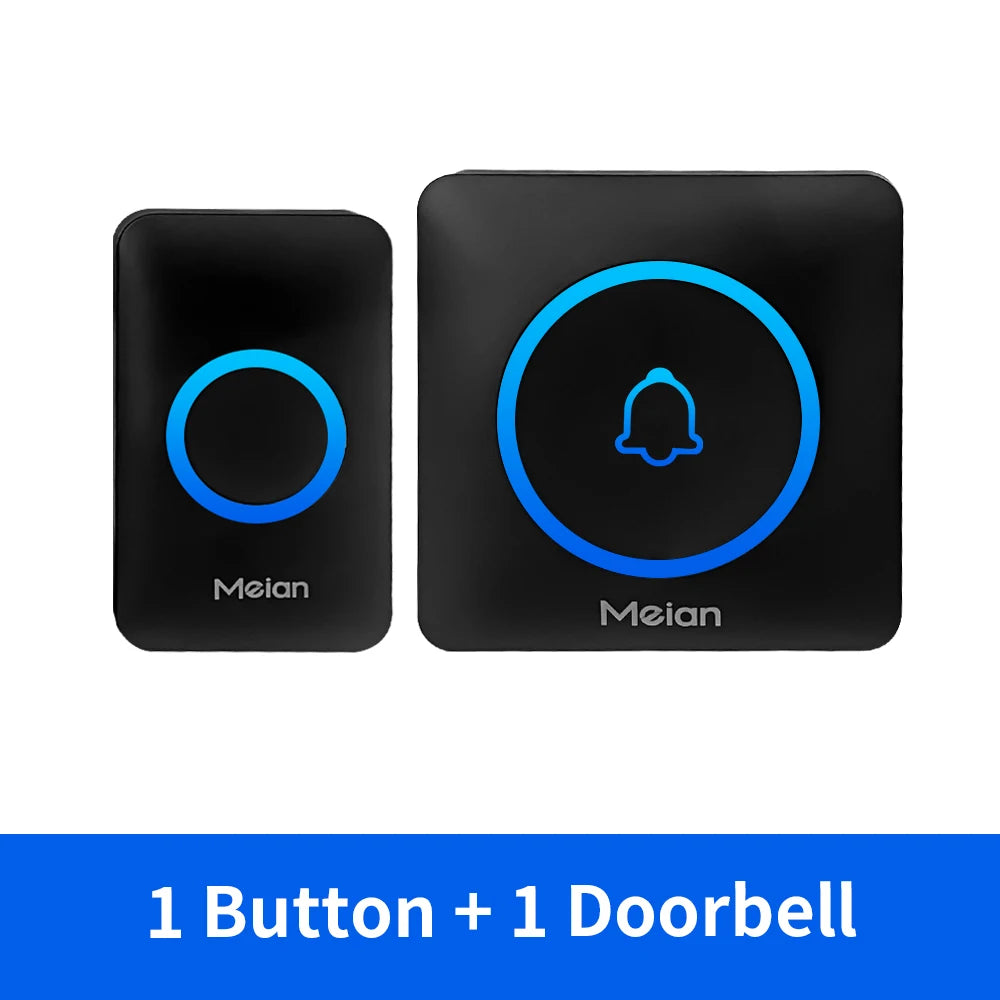 Meian Smart Home Doorbell Wireless IP65 Waterproof Chime Kit