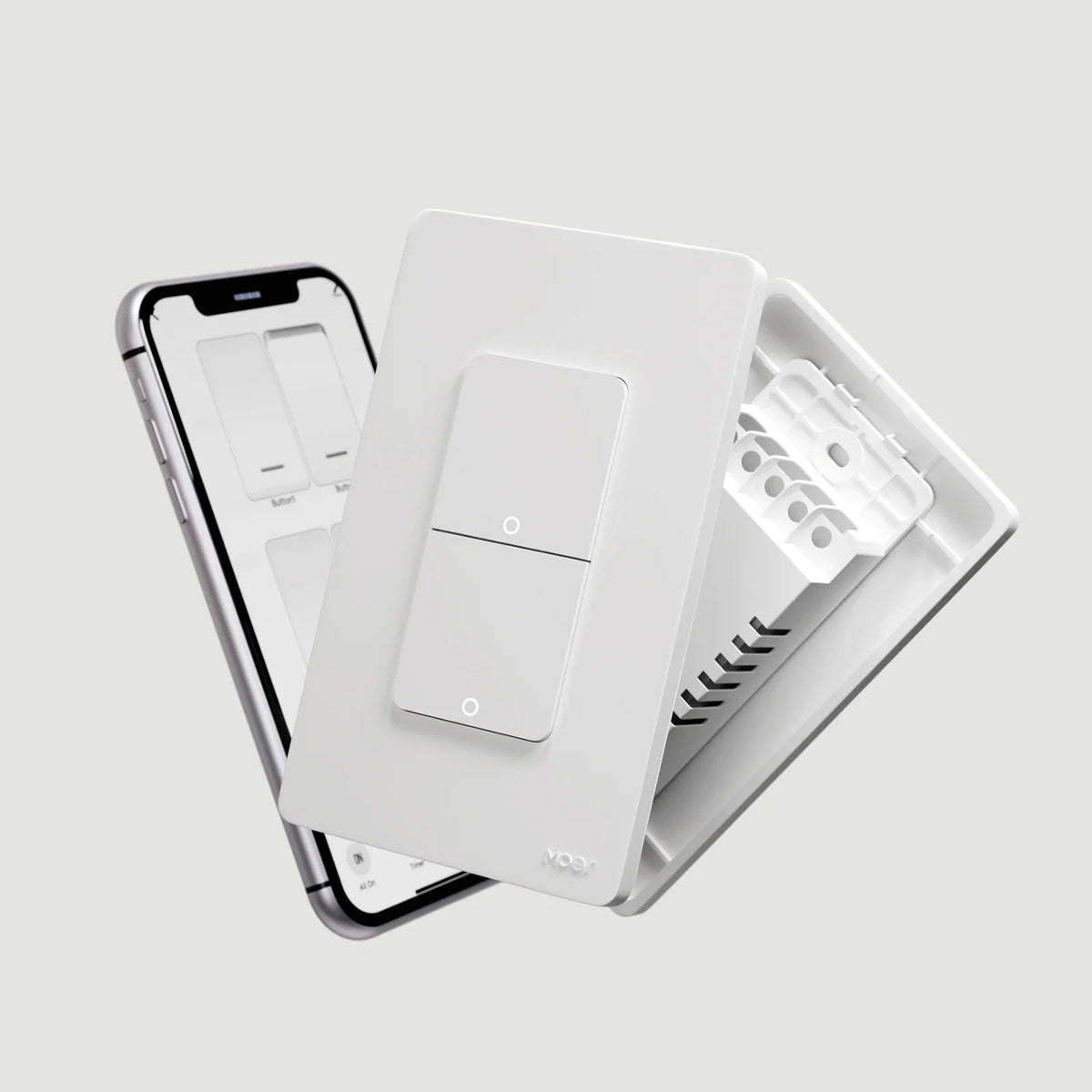 MOES Tuya Wi-Fi Smart Light Switch US Single Pole Button