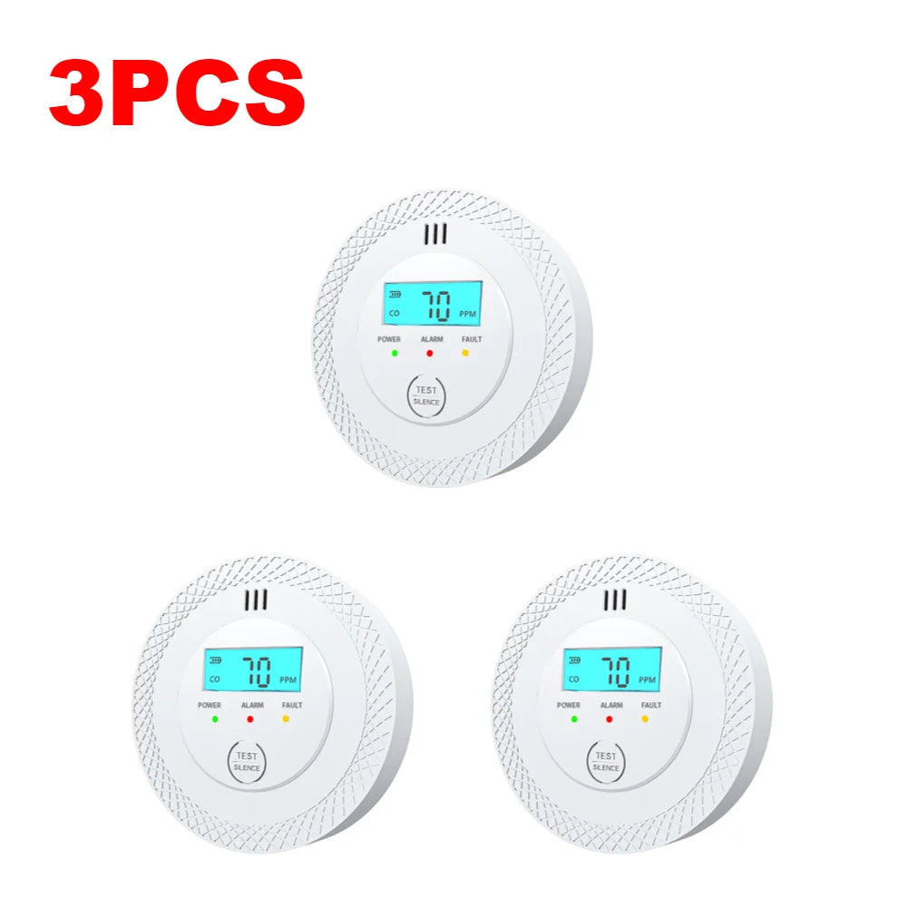 Carbon Monoxide Alarm Detector With LCD Display For Home Safety