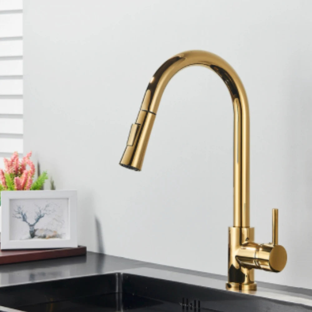 ALENARTWATER Sensor Kitchen Faucet With Pull Out Spout