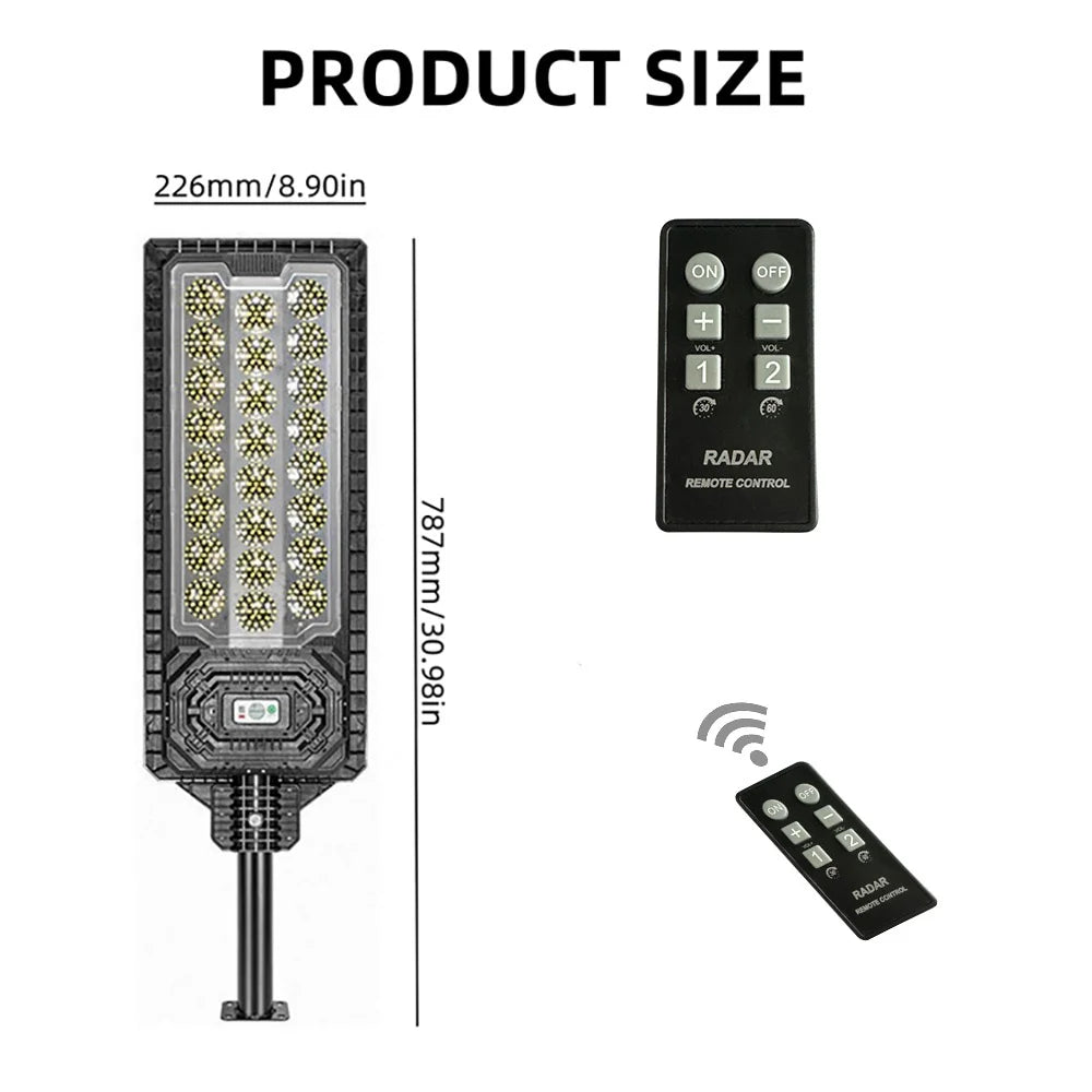 8000W Solar Street Light Dusk To Dawn Flood Light Outdoor