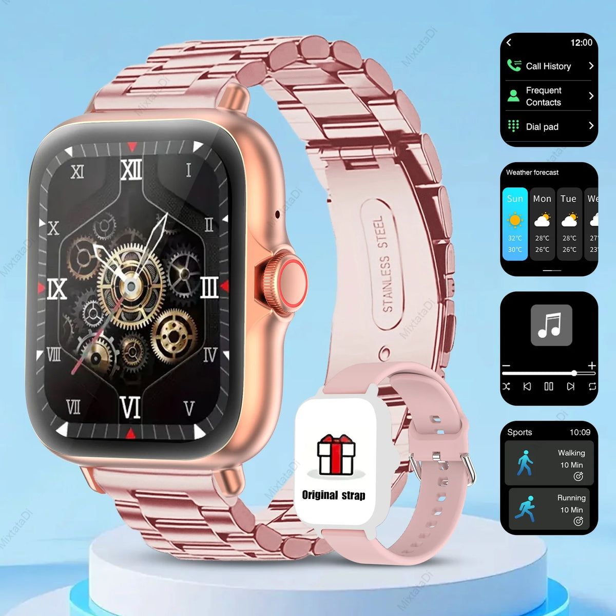 Smartwatch With Sleep Monitoring Pedometer And Alerts For iPhone Android