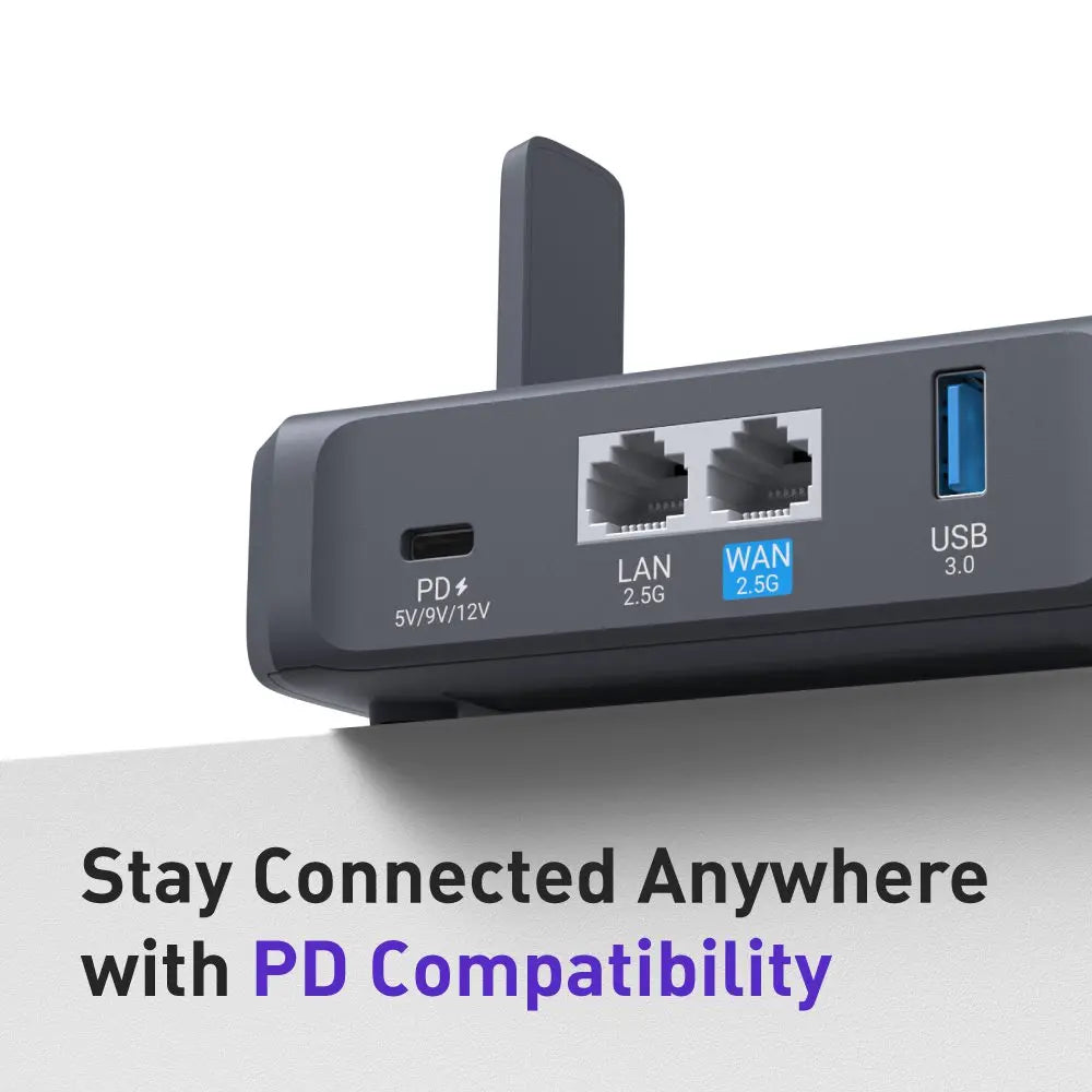 GL.iNet GL-BE3600 Slate 7 WiFi 7 Travel Router Portable