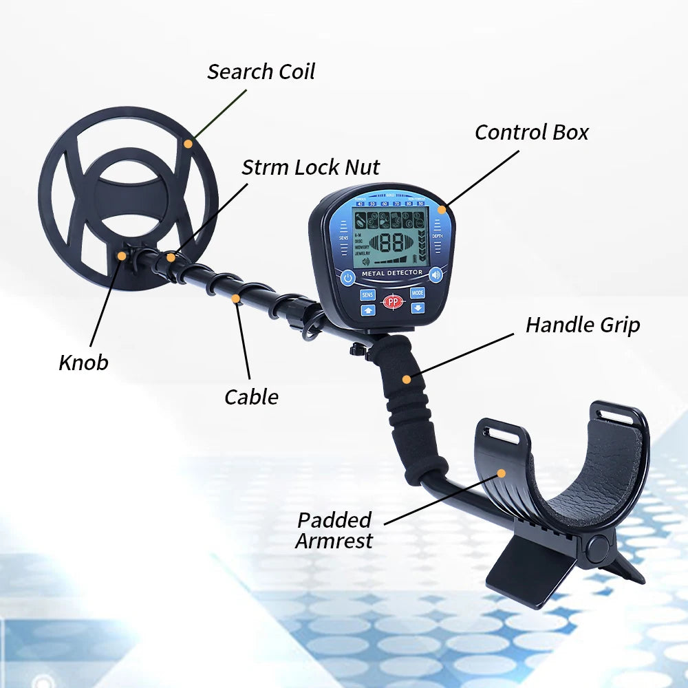 Professional Underground Metal Detector For Adults Waterproof With LCD Display