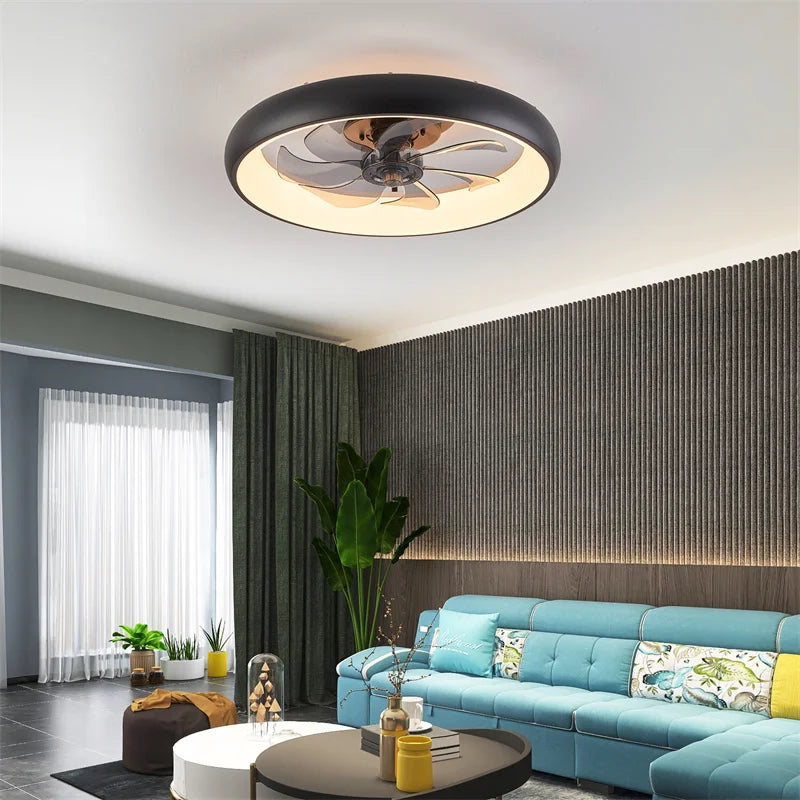GreeLustr Modern Ceiling Fan Fandelier With 7 LED Heads Indoor