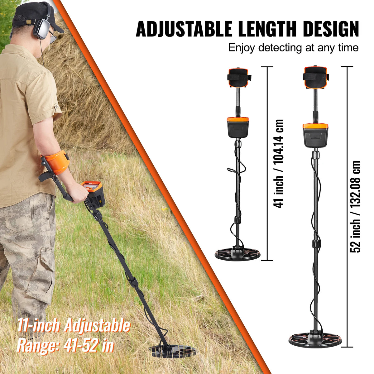 SucceBuy Metal Detector With Waterproof Coil And LCD Display 7 Modes