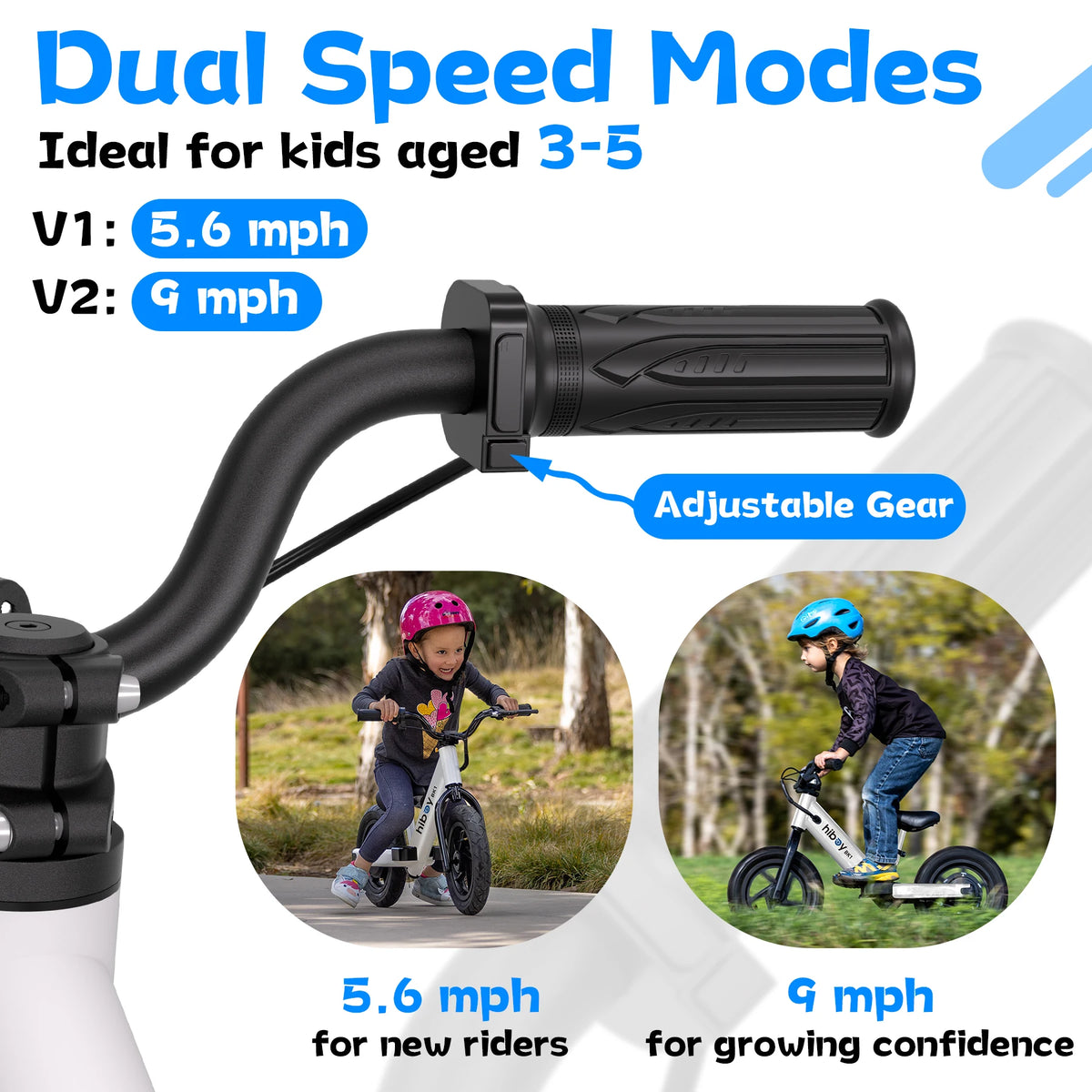 HIBOY BK1 Electric Balance Bike for Kids 3-5 Safe Durable