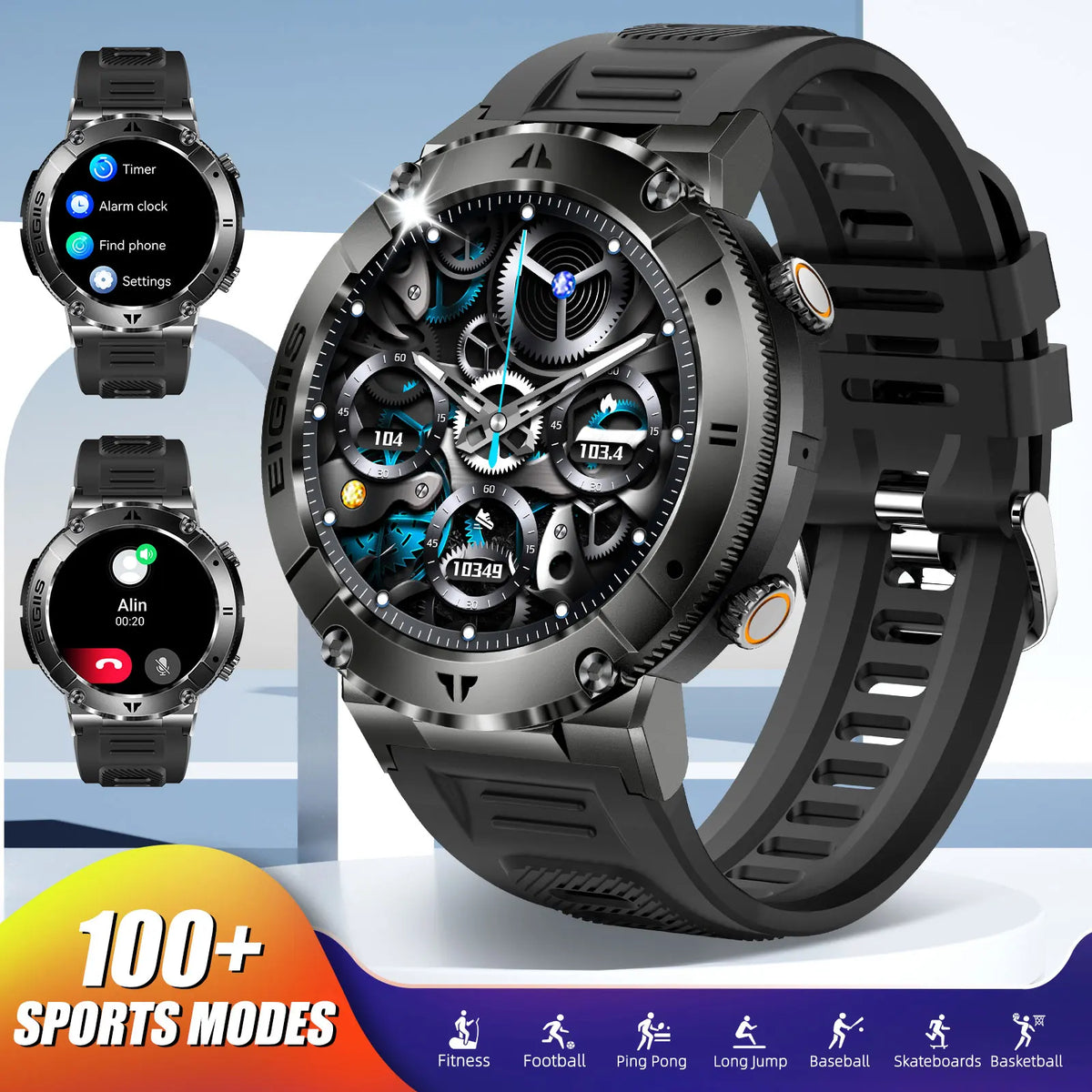 LaNikar Waterproof Smart Watch TFT Display Bluetooth Call Blood Pressure